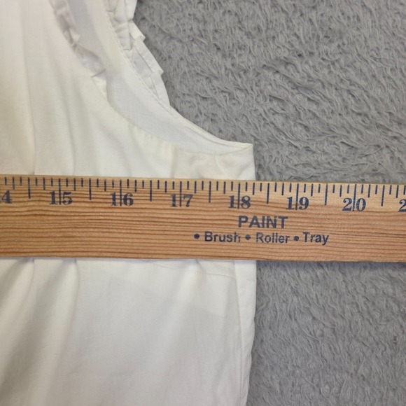 J Crew Dress Womens 6 White Cottagecore Ruffle Tiered Lace Cottagecore Prairie - Picture 5 of 16